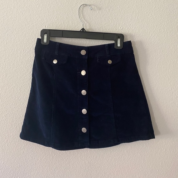 BDG Navy Corduroy Skirt - Picture 2 of 2